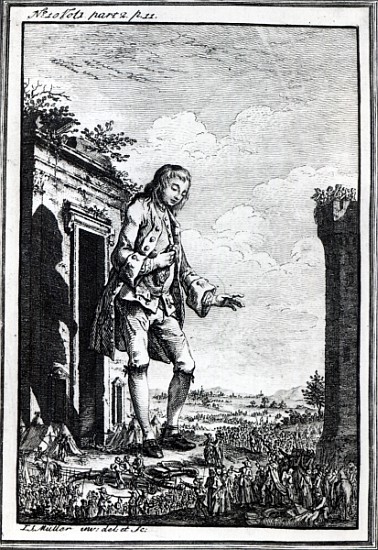 Gulliver amongst the Lilliputians, illustration from ''Gulliver''s Travels'' by Jonathan Swift; van Johann Sebastien Muller