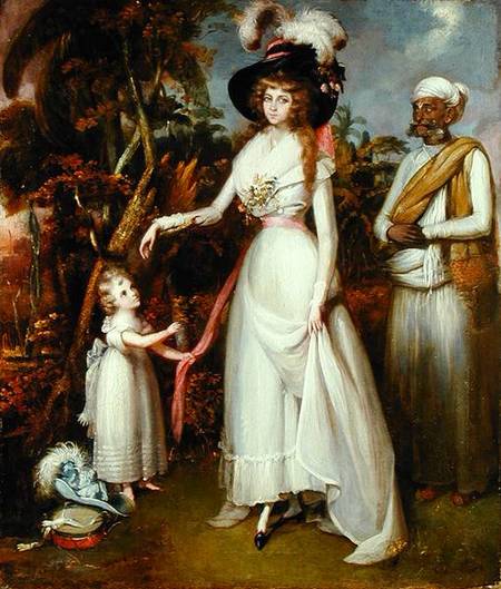 Mrs Graham of Kinross, her Daughter and a Jamadar van John Alefounder