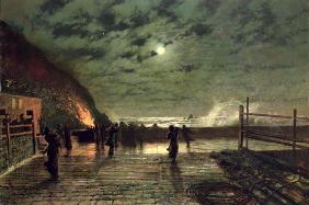 In Peril (The Harbour Flare) 1879 (oil on canvas)