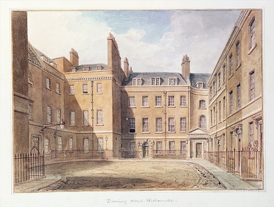 View of Downing Street, Westminster van John Buckler