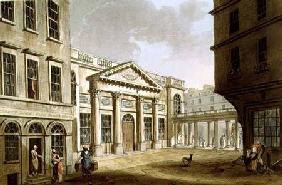 The Pump Room, from 'Bath Illustrated by a Series of Views', engraved by John Hill (1770-1850) pub.