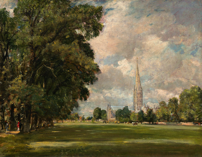 Ansicht der Kathedrale von Salisbury. van John Constable