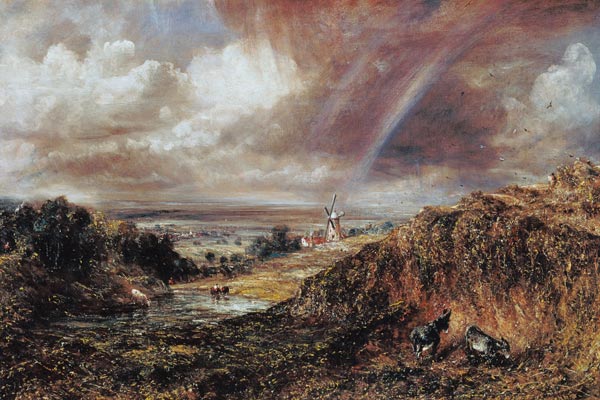 Hampstead Heide mit einem Regenbogen van John Constable