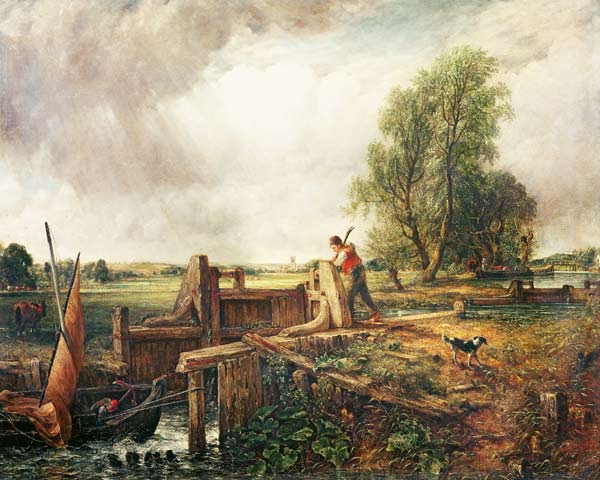 A Boat Passing a Lock van John Constable