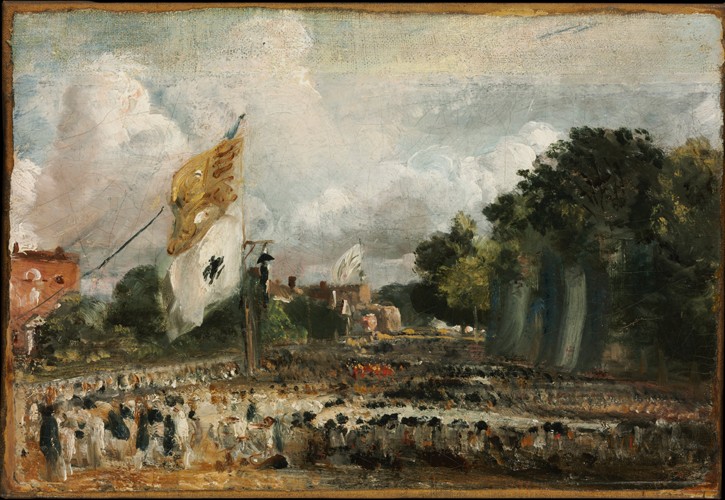 Celebration of the General Peace of 1814 in East Bergholt, 1814 van John Constable