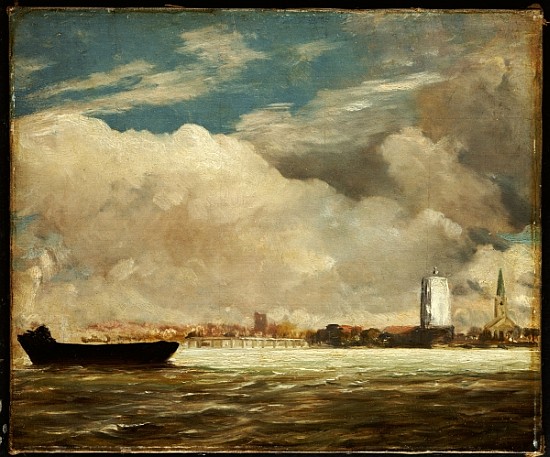 On the Thames near Battersea Bridge, c.1816 van John Constable
