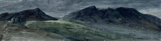 Saddleback and Part of Skiddaw, from Lonscale Fell, 21 September 1806 van John Constable