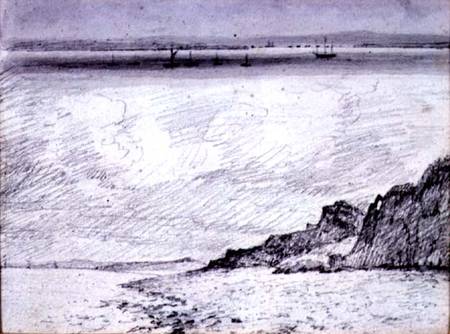 Sheerness; Coast scene near Southend van John Constable