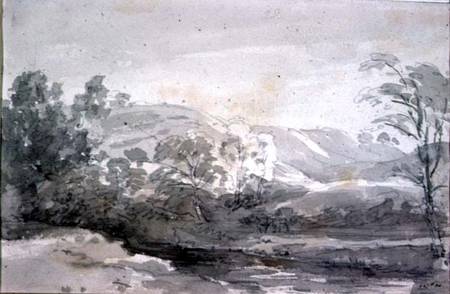 A View in Derbyshire van John Constable
