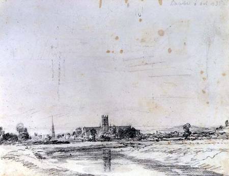 Worcester Cathedral from the South (pencil) van John Constable