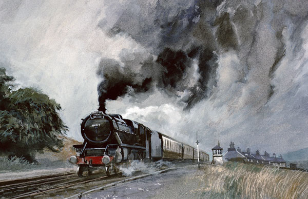 Steam Train at Garsdale, Cumbria van John  Cooke