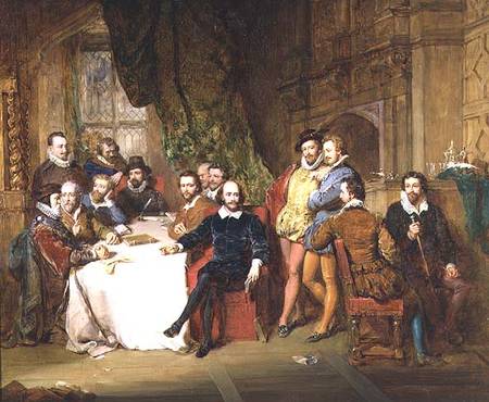 Shakespeare and his Friends van John Faed