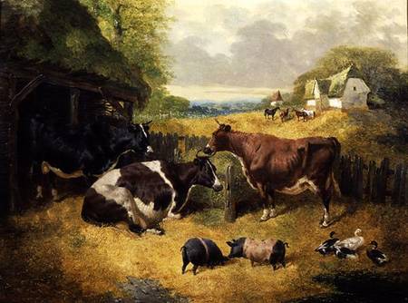 Farmyard Scene van John Frederick Herring d.Ä.