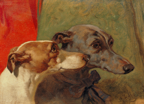 The Greyhounds 'Charley' and 'Jimmy' in an Interior van John Frederick Herring d.Ä.
