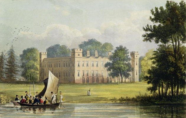 Sion house, from R. Ackermann's (1764-1834) 'Repository of Arts', published in 1823 (colour engravin van John Gendall