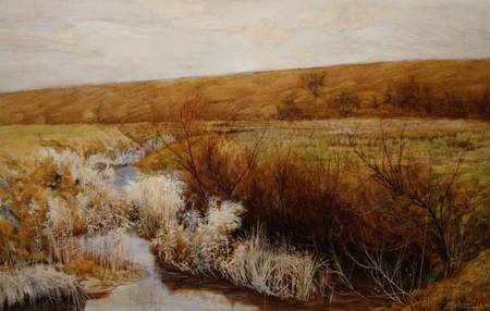 A Meadow in Winter van John George Sowerby