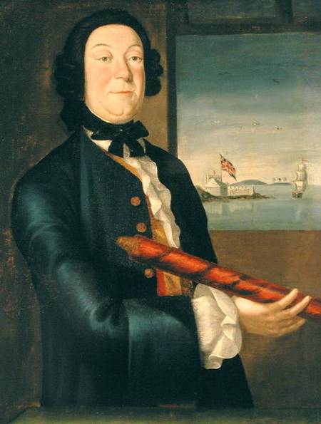 Portrait of John Clarke (1701-64) van John Greenwood
