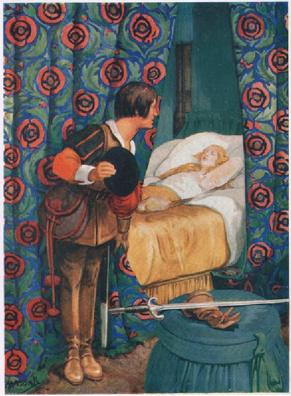 Sleeping Beauty (litho) van John Hassall