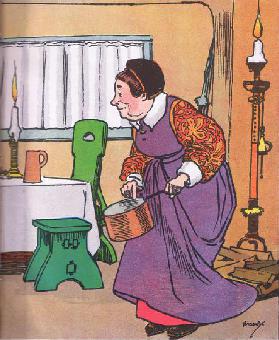 Greedy Nan (Come Lets to Bed), from Blackies Popular Nursery Rhymes published by Blackie and Sons Li