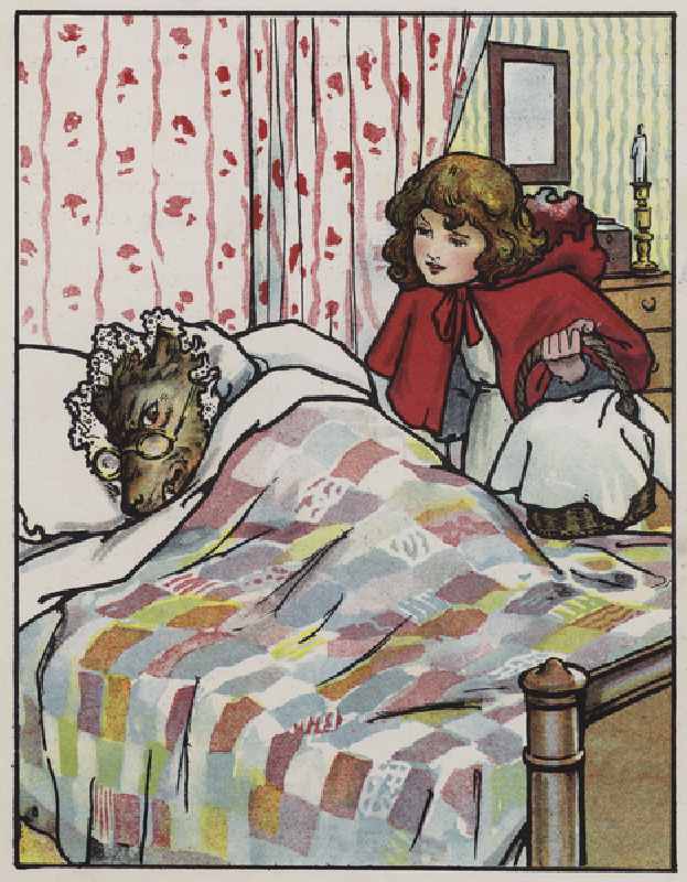 "Why granny, you do look funny!" (colour litho) van John Hassall