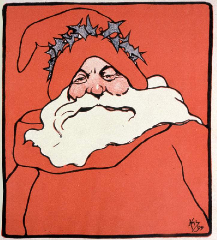 Father Christmas, cover of The Favourite, 1899 (colour litho) van John Hassall