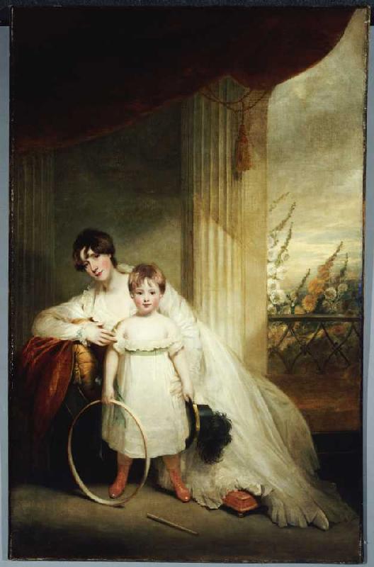 Bildnis der Mrs.Grenfell mit ihrem Sohn van John Hoppner