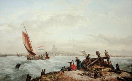 Off a Dutch Port van John James Wilson