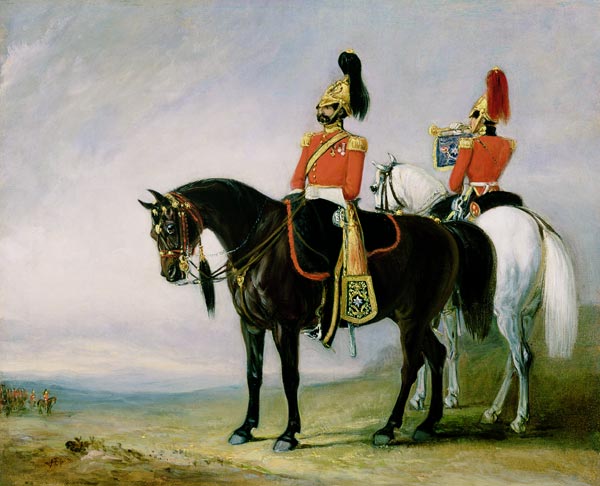 Colonel James Charles Chatterton (1792-1874) the 4th Royal Irish Dragoon Guards, on his Charger acco van John Jnr. Ferneley