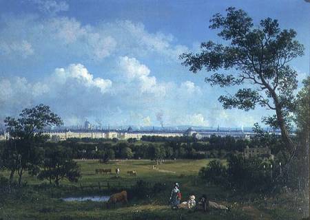 A View of Regent's Park and the Colosseum from Primrose Hill van John Knox