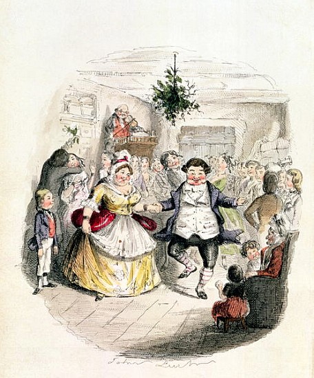 Mr Fezziwig''s Ball, from ''A Christmas Carol'' Charles Dickens (1812-70) 1843 van John Leech