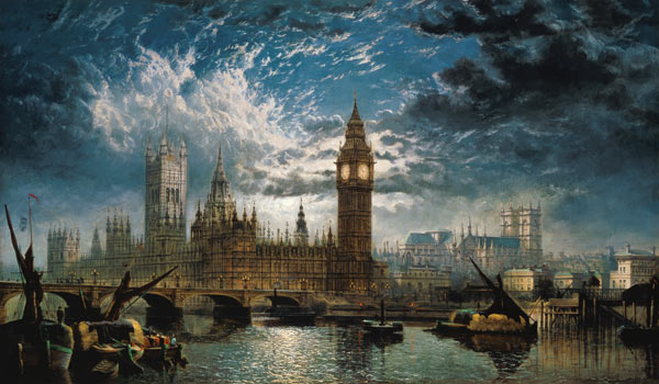 A View of Westminster Abbey and the Houses of Parliament van John MacVicar Anderson