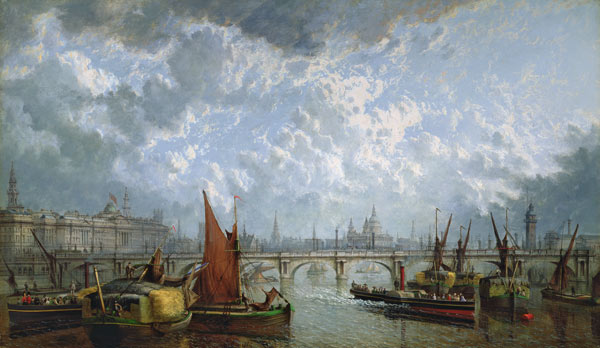 Waterloo Bridge from the River Thames van John MacVicar Anderson