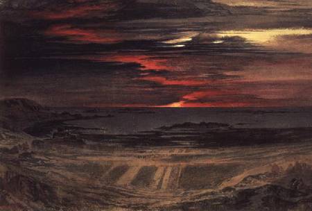 Sunset over a Rocky Bay van John Martin