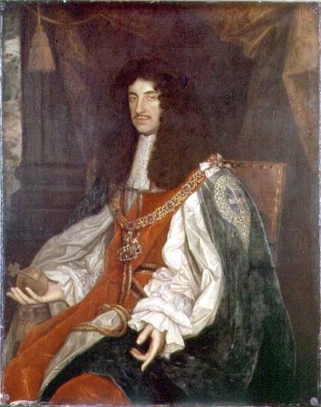 Portrait of Charles II (1630-85) van John Michael Wright