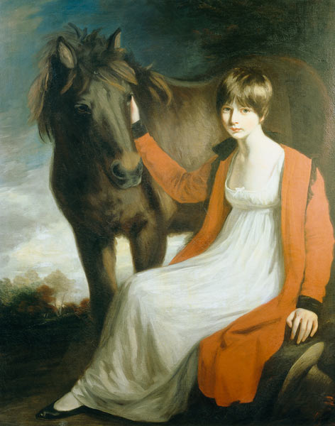 Portrait of Miss Emily Beauchamp with her Pony van John Opie
