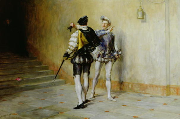 The Commencement of the Quarrel (oil on canvas) van John Pettie