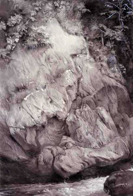 Gweiss Rock at Glenfinlas, 1853-54 (pen, wash & van John Ruskin