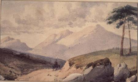 Mountainous Landscape van John Ruskin
