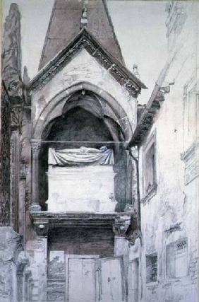 The Tomb of Cangrande I (d.1329), Santa Maria Antica, Verona cil & w/c on