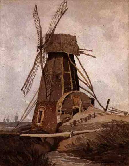 Draining Mill in Lincolnshire van John Sell Cotman