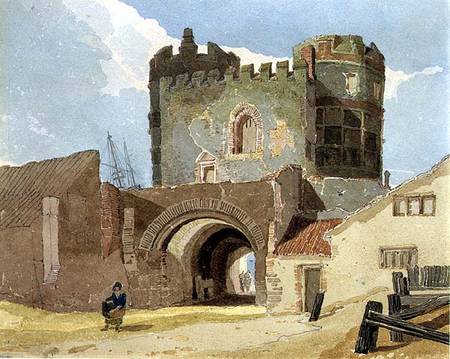 The South Gate, Great Yarmouth, Norfolk  on van John Sell Cotman