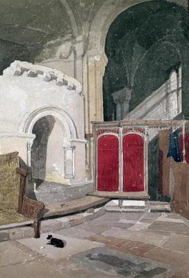 Interior of Norwich Cathedral (w/c on paper)
