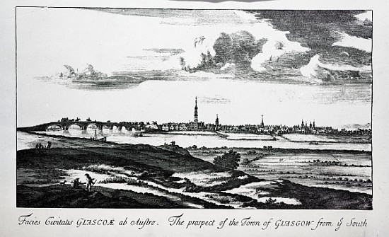 The Prospect of the Town of Glasgow from ye South, from ''Theatrum Scotiae'' John Slezer van John Slezer