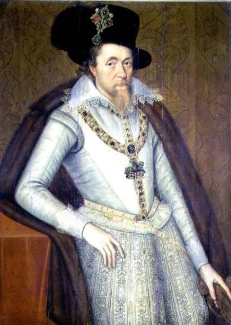 James I (1603-25) and VI of Scotland (1567-1625) van John the Younger Decritz