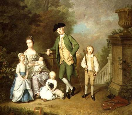 Portrait of the Wallace Family van John Thomas Seton