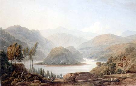 View of the Mondego River, Spain van John Varley