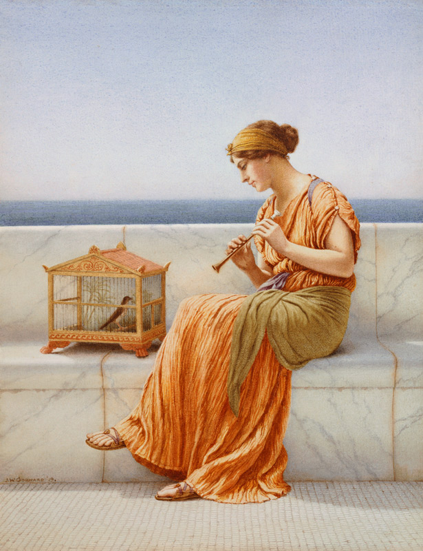 A Song without words. van John William Godward