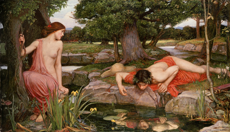 J.W.Waterhouse, Echo and Narcissus, 1903 van John William Waterhouse