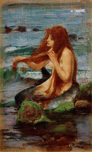 J.W.Waterhouse, A Mermaid, 1892 van John William Waterhouse