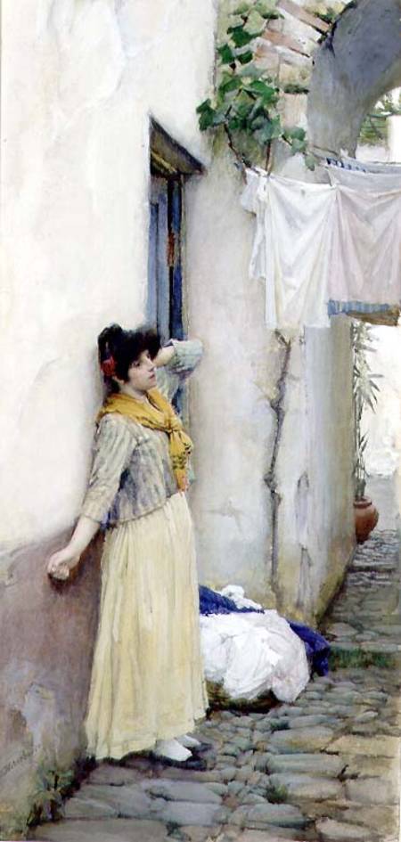 Italian Girl van John William Waterhouse